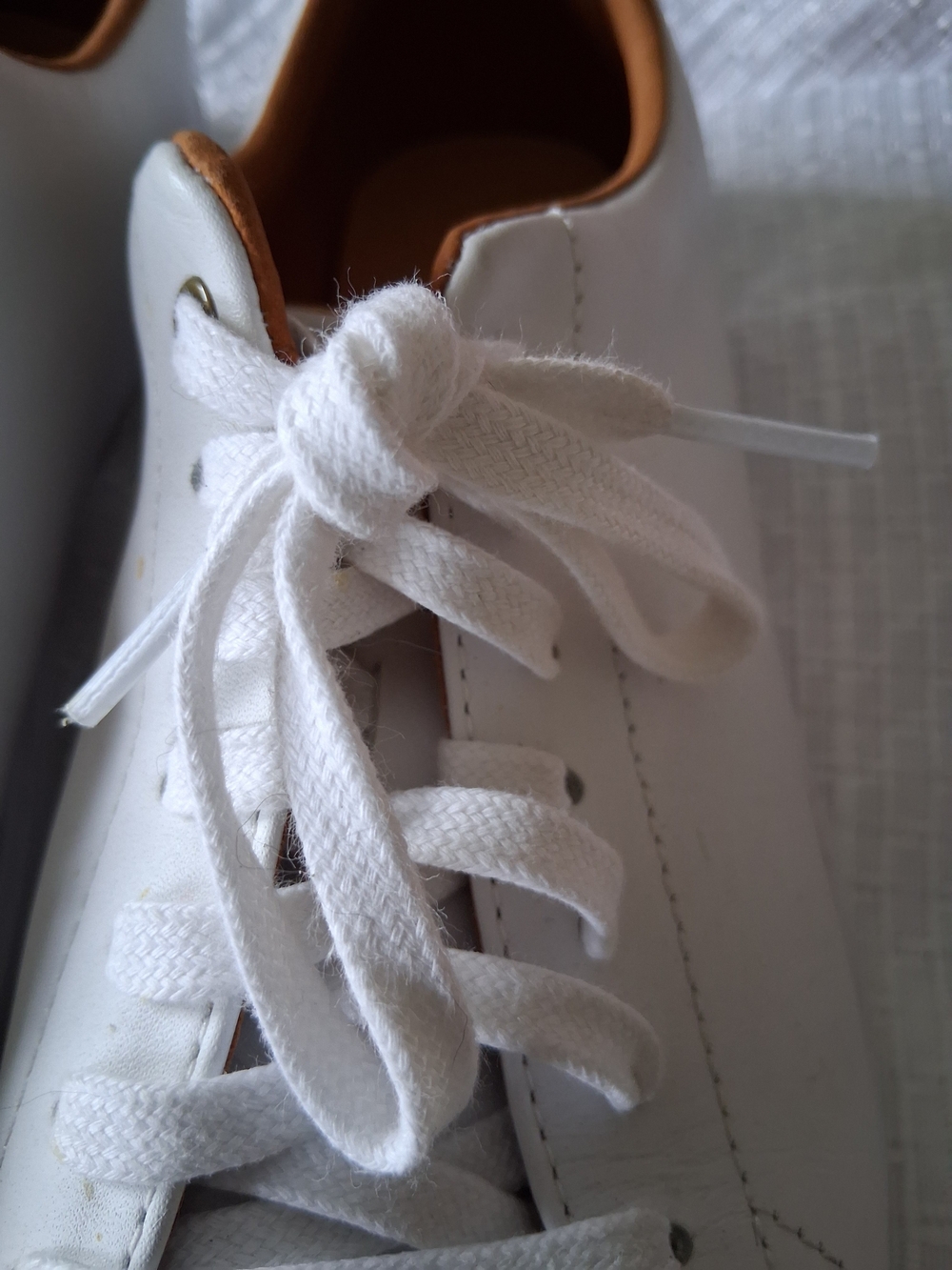 Cole Haan White Leather Sneakers with Brown Interior - Picture 6 of 9